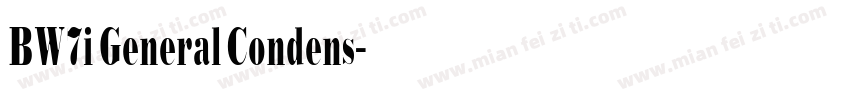 BW7i General Condens字体转换